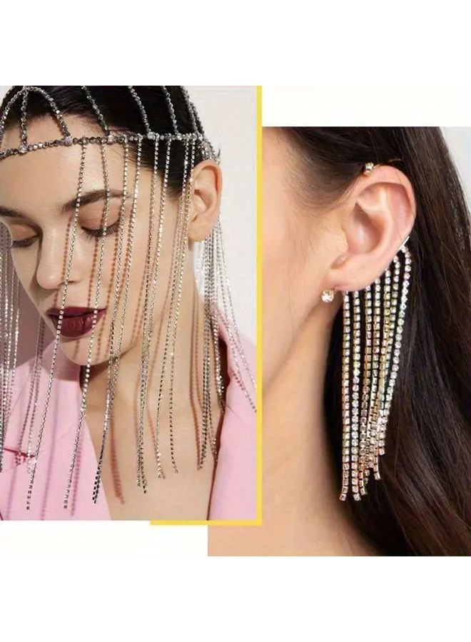 SS12 2 8mm سلسلة ترصيع حجر الراين الذهبي 50 ياردة لتزيين الأزياء والحرف اليدوية - Image 2